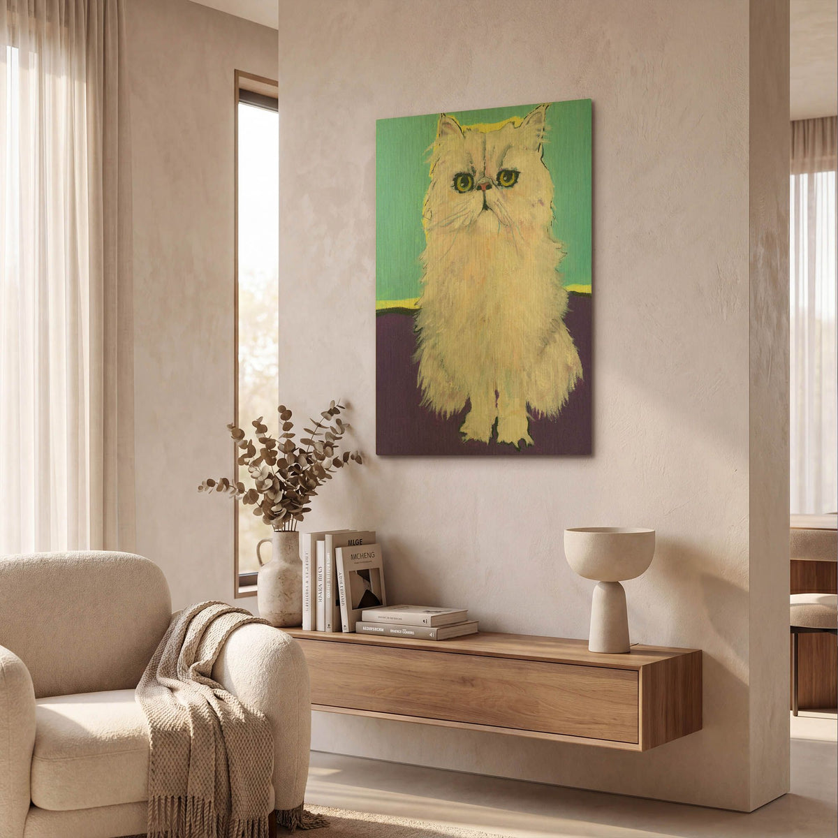 'Cameo' By Pat Saunders-White Gold Metal Wall Art