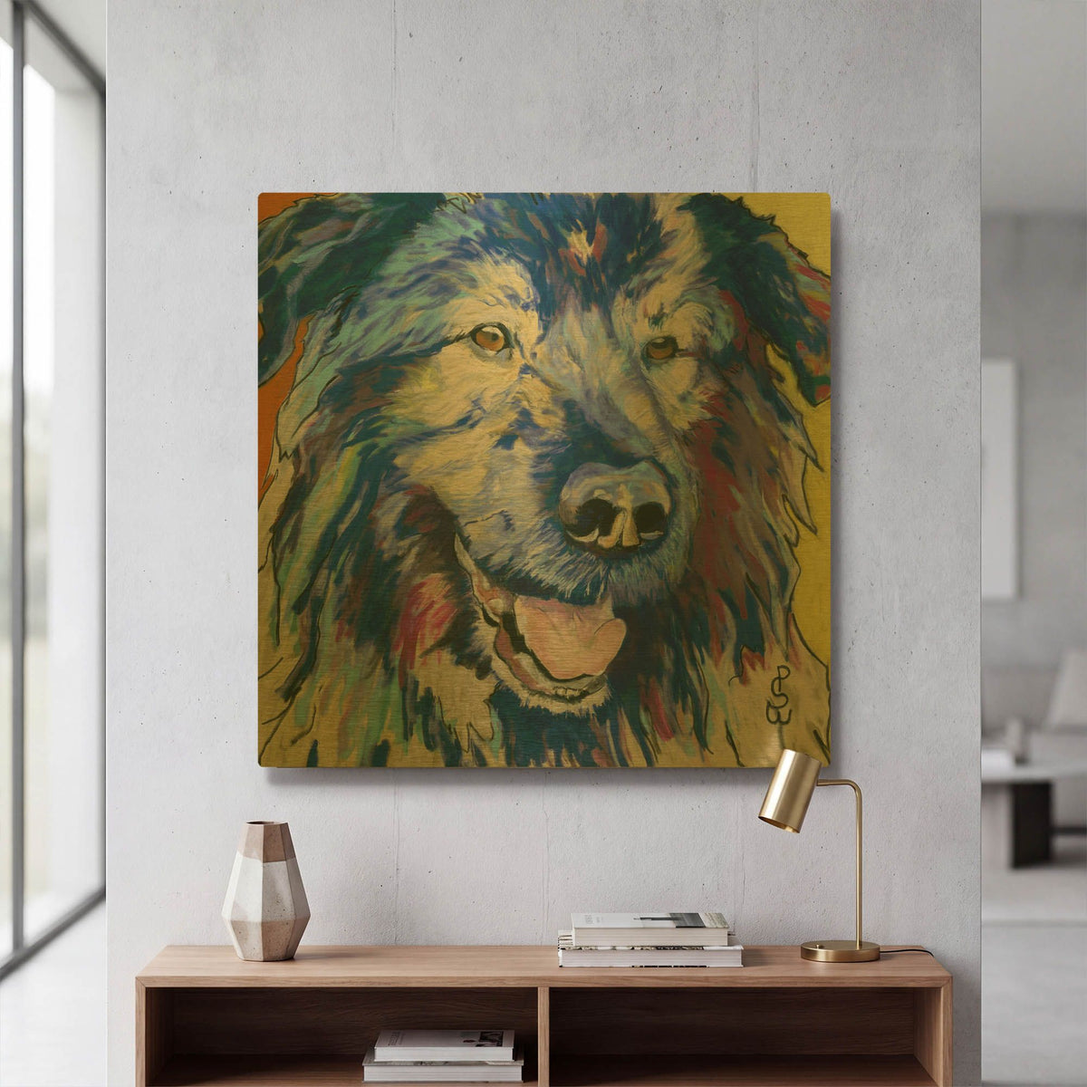 'Cornelious' By Pat Saunders-White Gold Metal Wall Art