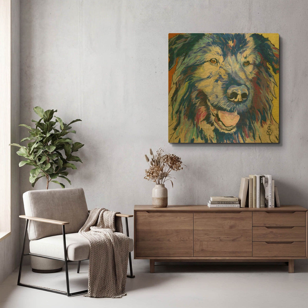 'Cornelious' By Pat Saunders-White Gold Metal Wall Art