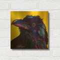 'Corvus' By Pat Saunders-White Gold Metal Wall Art
