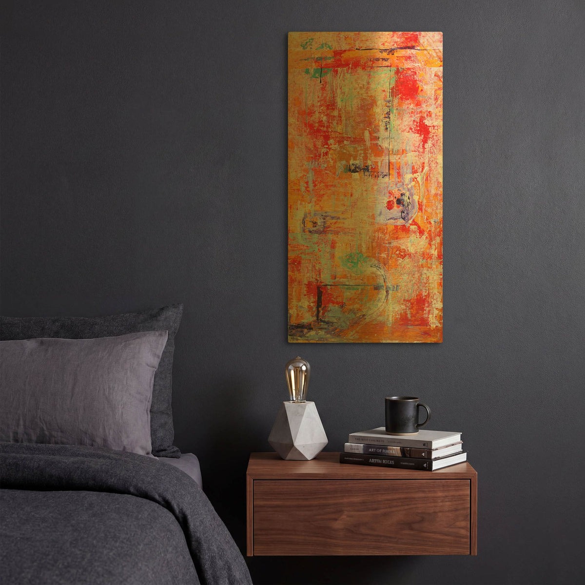 'Creshendo' By Pat Saunders-White Gold Metal Wall Art