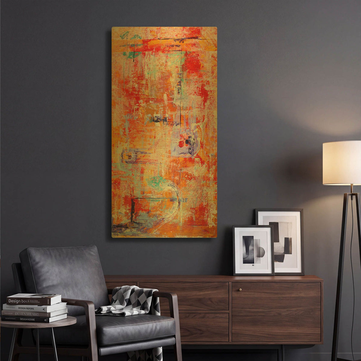 'Creshendo' By Pat Saunders-White Gold Metal Wall Art