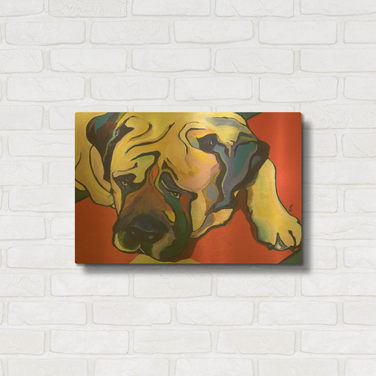 'Diesel' By Pat Saunders-White Gold Metal Wall Art