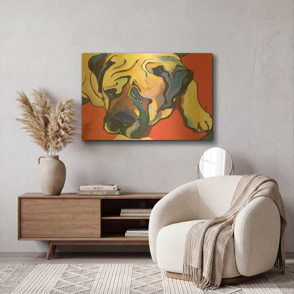 'Diesel' By Pat Saunders-White Gold Metal Wall Art