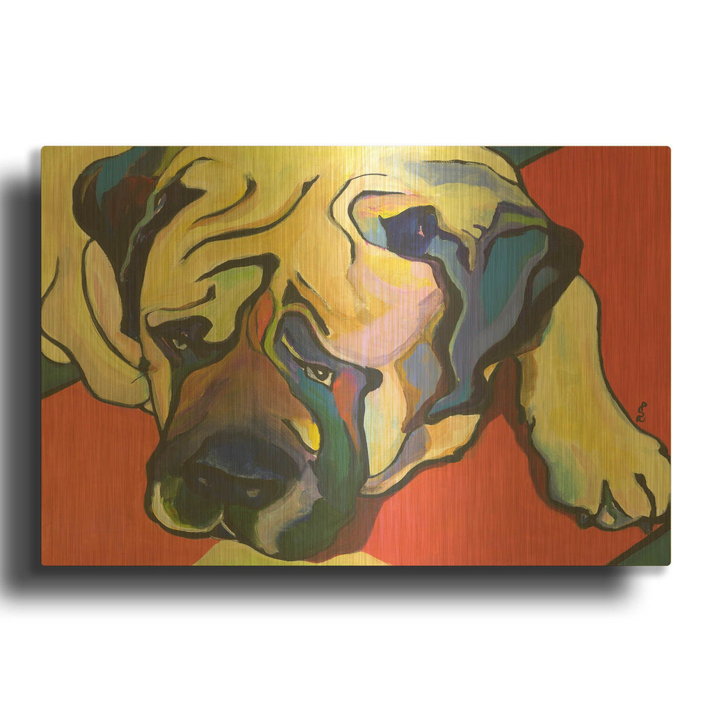 'Diesel' By Pat Saunders-White Gold Metal Wall Art