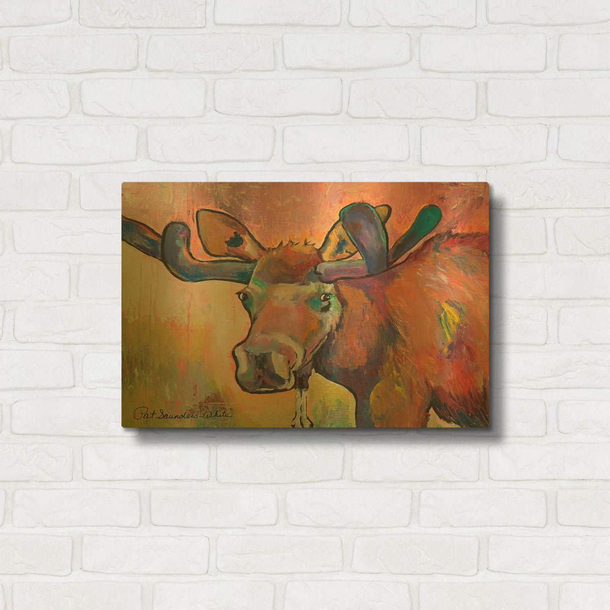 'Early Morning Browser' By Pat Saunders-White Gold Metal Wall Art