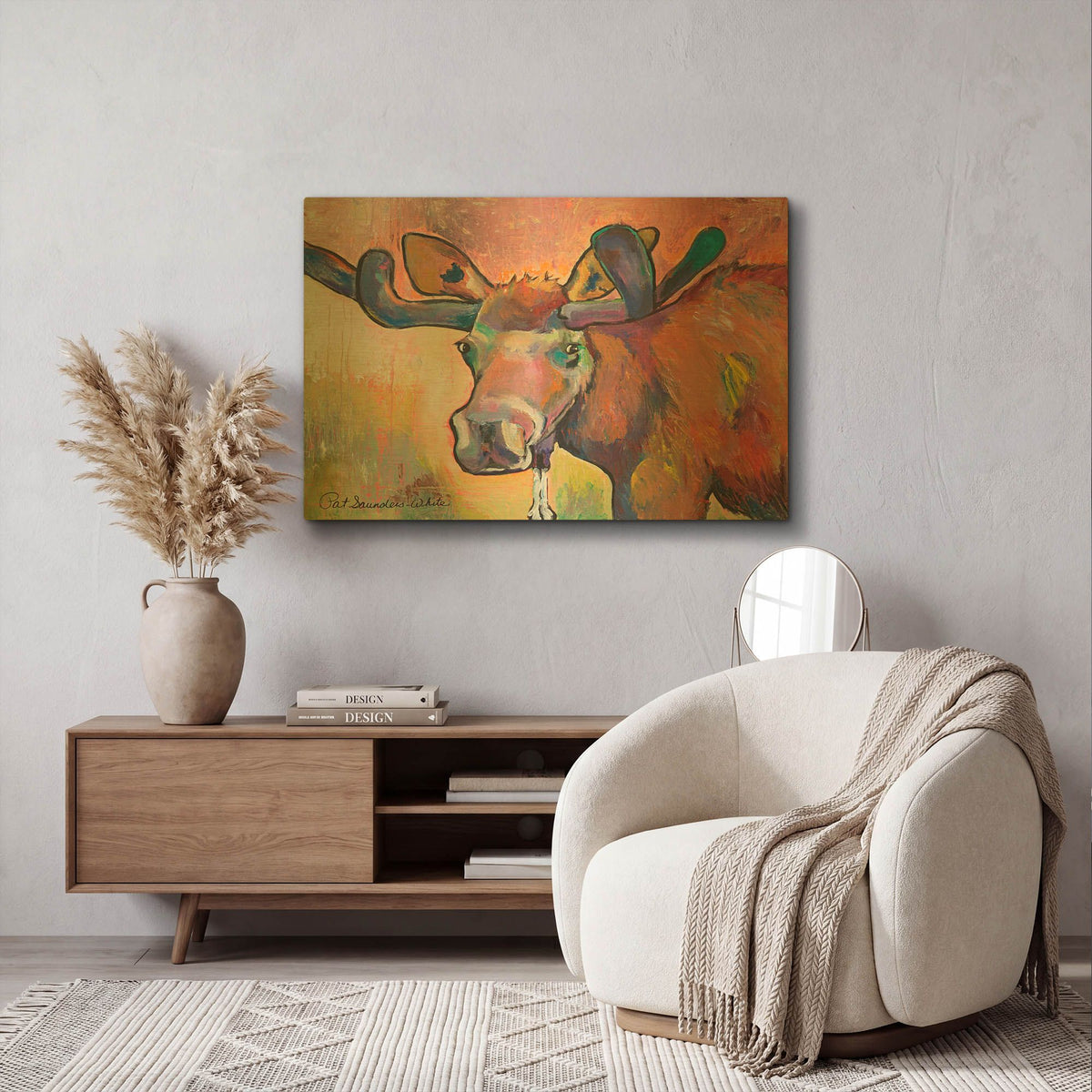 'Early Morning Browser' By Pat Saunders-White Gold Metal Wall Art