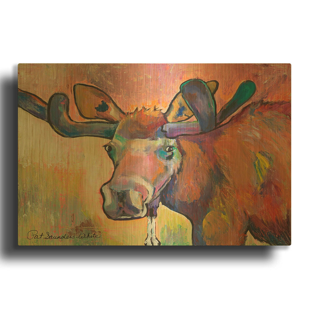 'Early Morning Browser' By Pat Saunders-White Gold Metal Wall Art