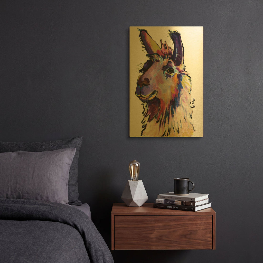 'Fabio' By Pat Saunders-White Gold Metal Wall Art