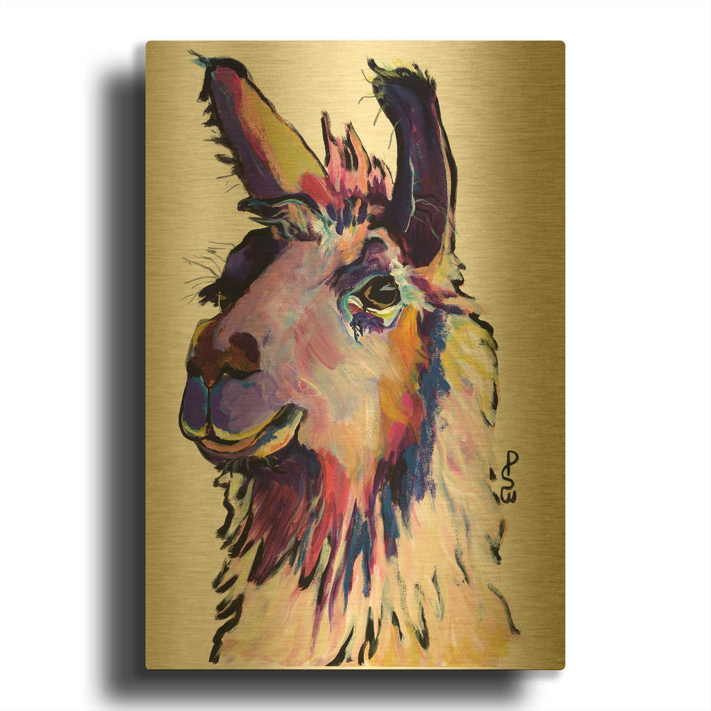 'Fabio' By Pat Saunders-White Gold Metal Wall Art