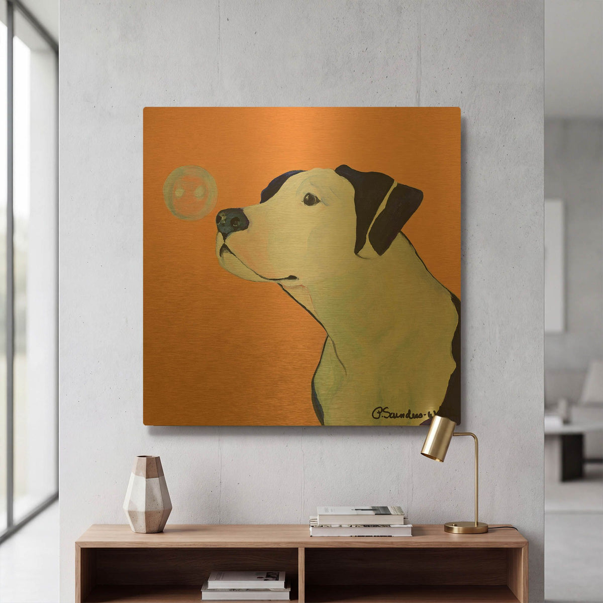 'Fascination' By Pat Saunders-White Gold Metal Wall Art