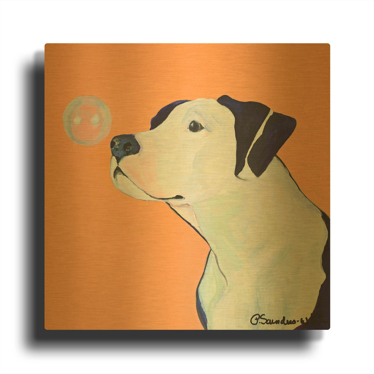 'Fascination' By Pat Saunders-White Gold Metal Wall Art