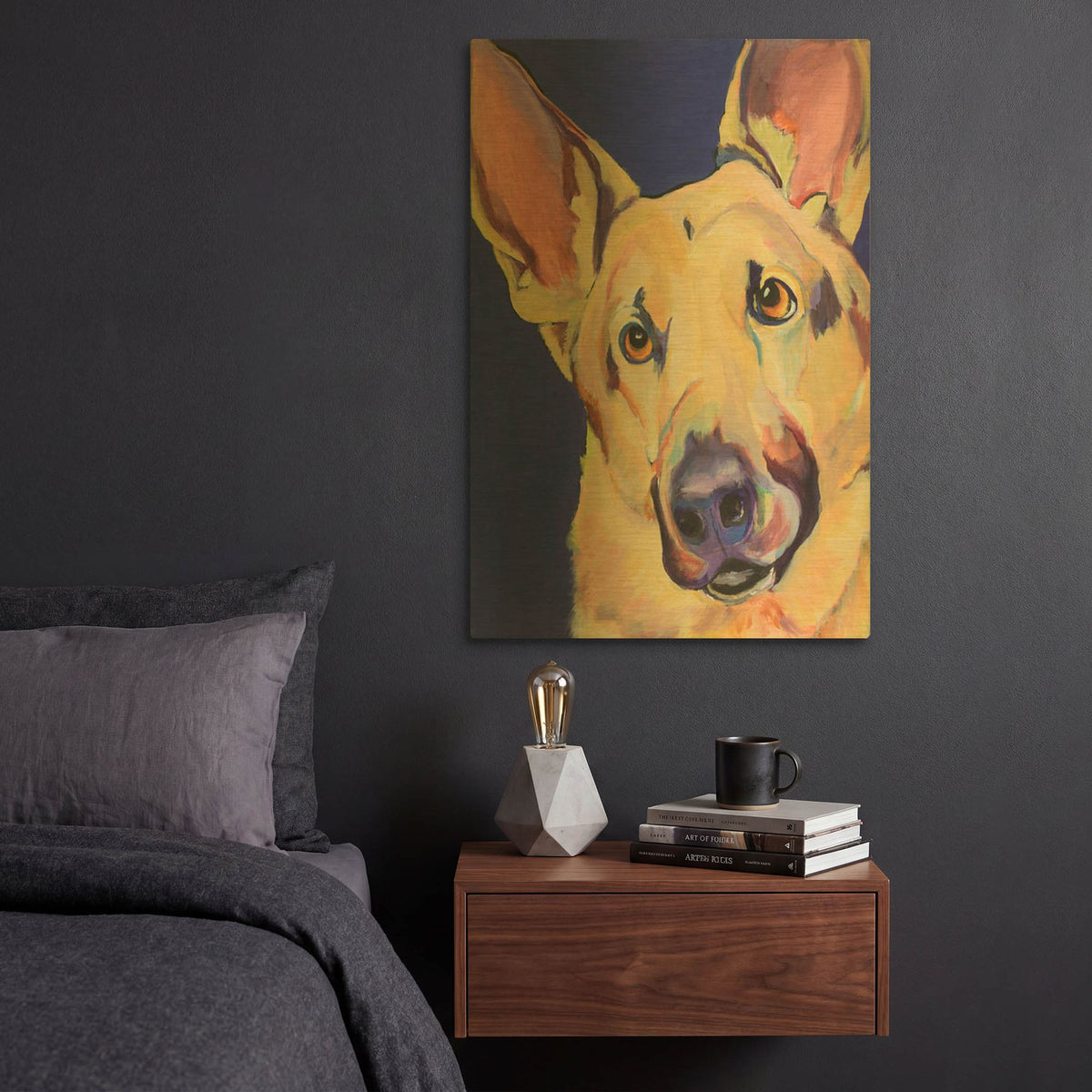 'Frieda' By Pat Saunders-White Gold Metal Wall Art