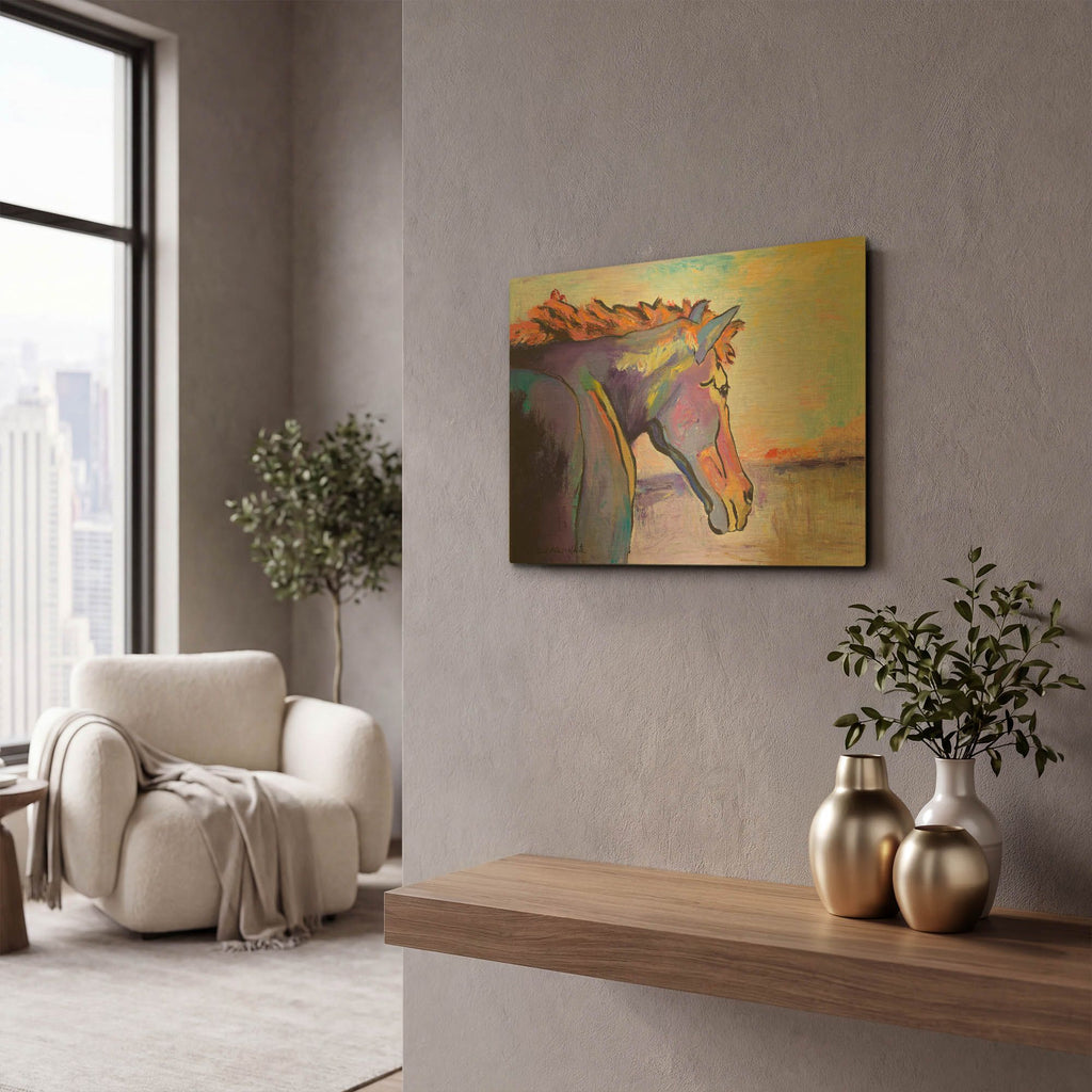 'Frosty Morning' By Pat Saunders-White Gold Metal Wall Art