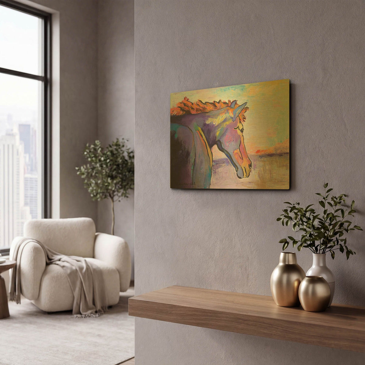 'Frosty Morning' By Pat Saunders-White Gold Metal Wall Art