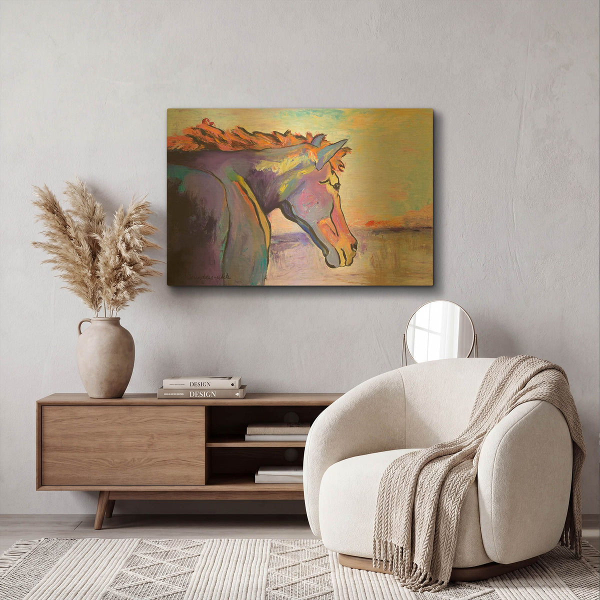 'Frosty Morning' By Pat Saunders-White Gold Metal Wall Art
