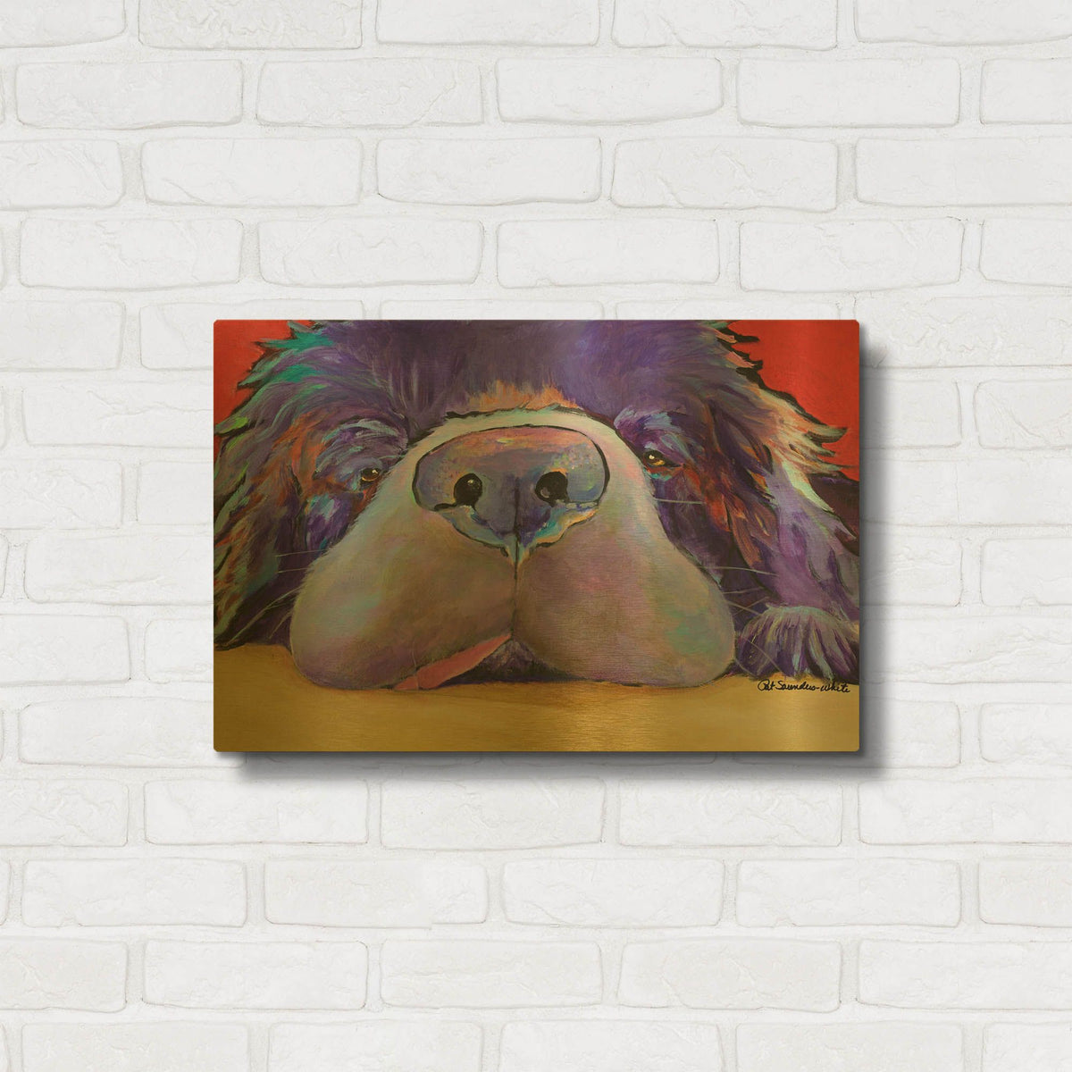 'Graysea' By Pat Saunders-White Gold Metal Wall Art