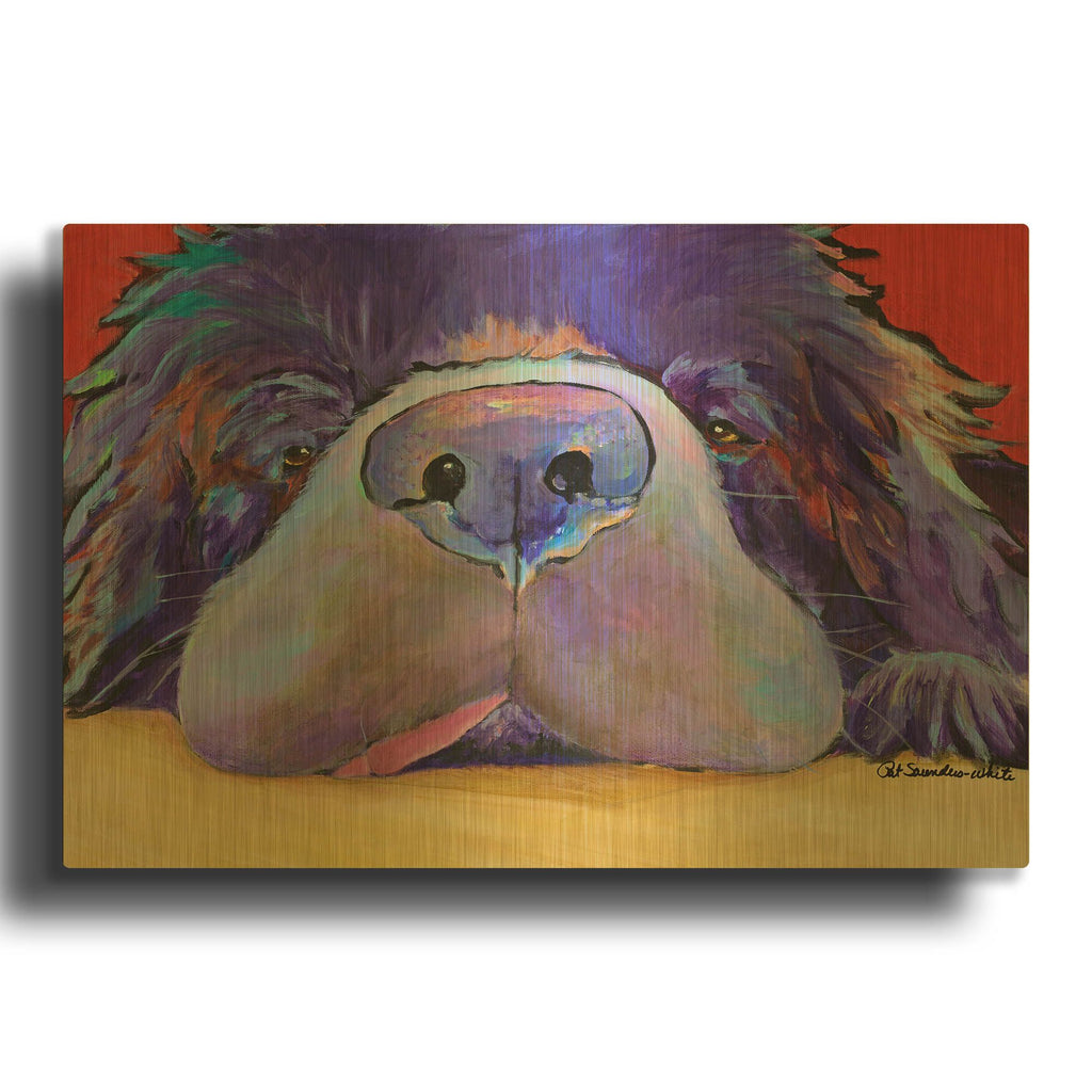'Graysea' By Pat Saunders-White Gold Metal Wall Art