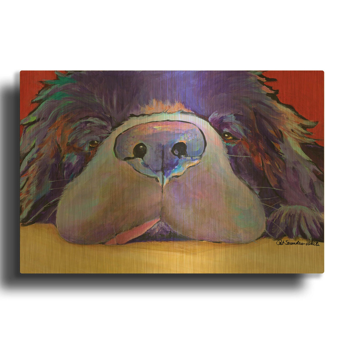 'Graysea' By Pat Saunders-White Gold Metal Wall Art