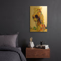 'Horsin' Around' By Pat Saunders-White Gold Metal Wall Art