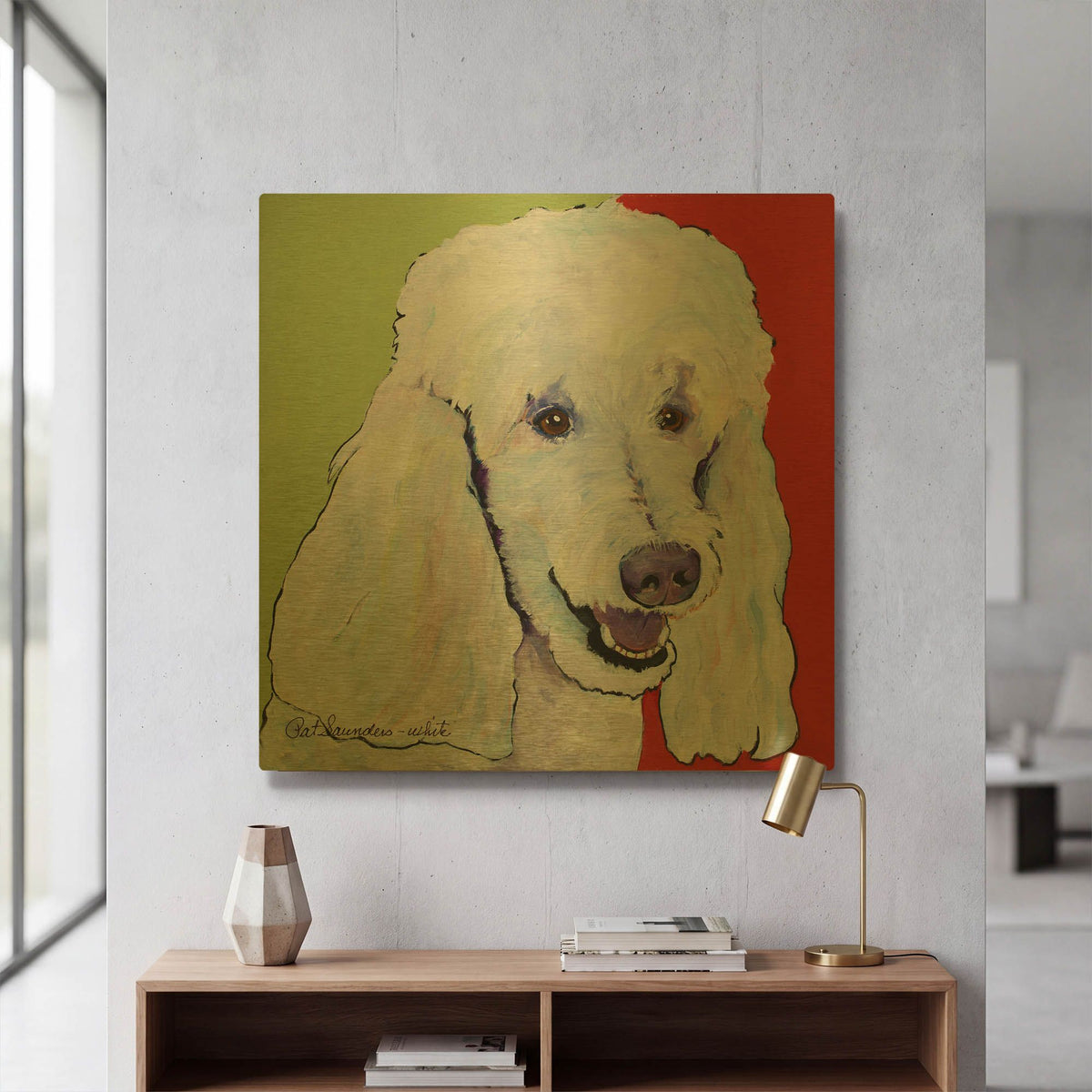 'Jackson' By Pat Saunders-White Gold Metal Wall Art