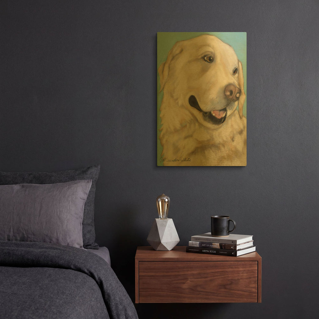 'Jasper' By Pat Saunders-White Gold Metal Wall Art