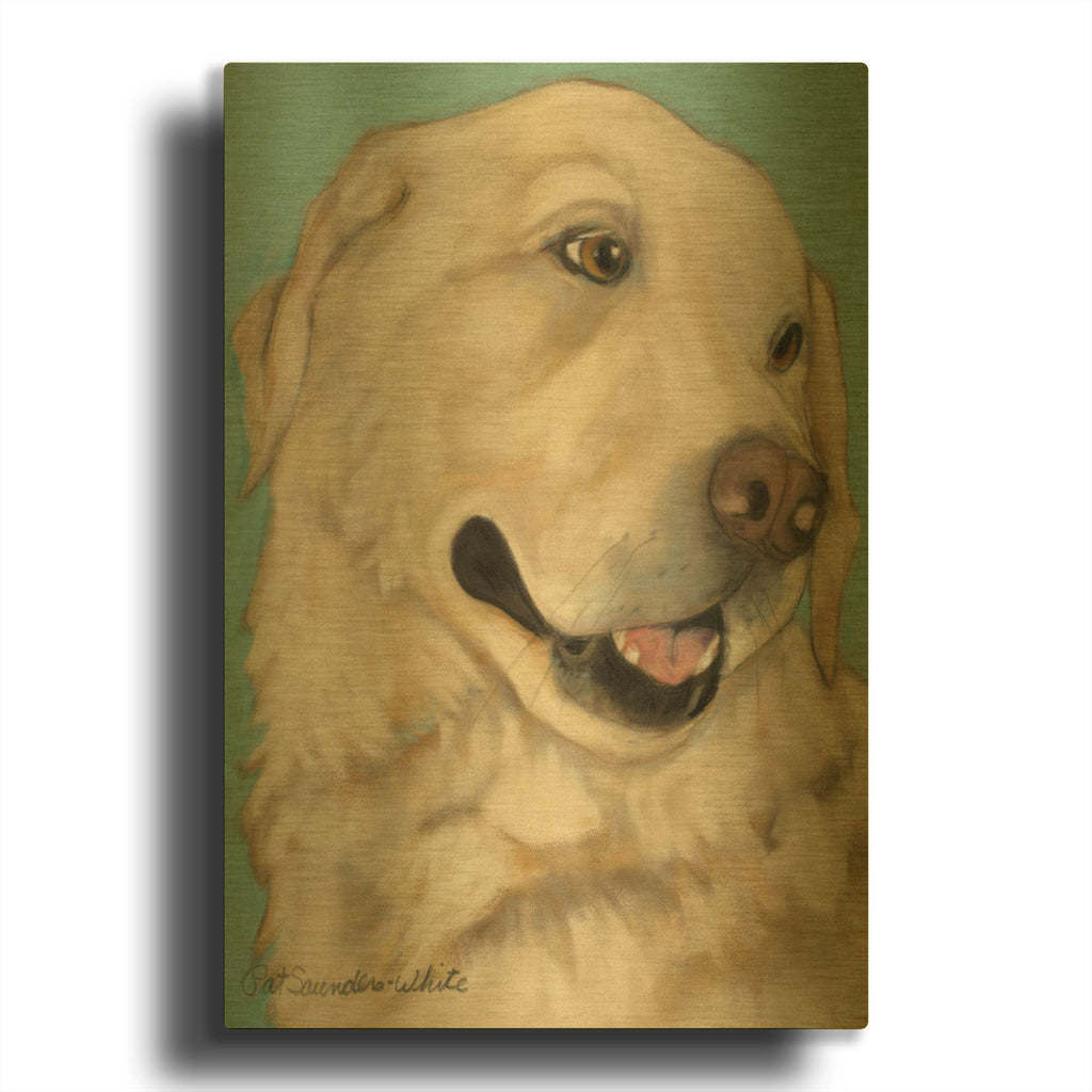 'Jasper' By Pat Saunders-White Gold Metal Wall Art