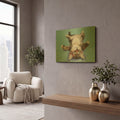 'Little Napper' By Pat Saunders-White Gold Metal Wall Art