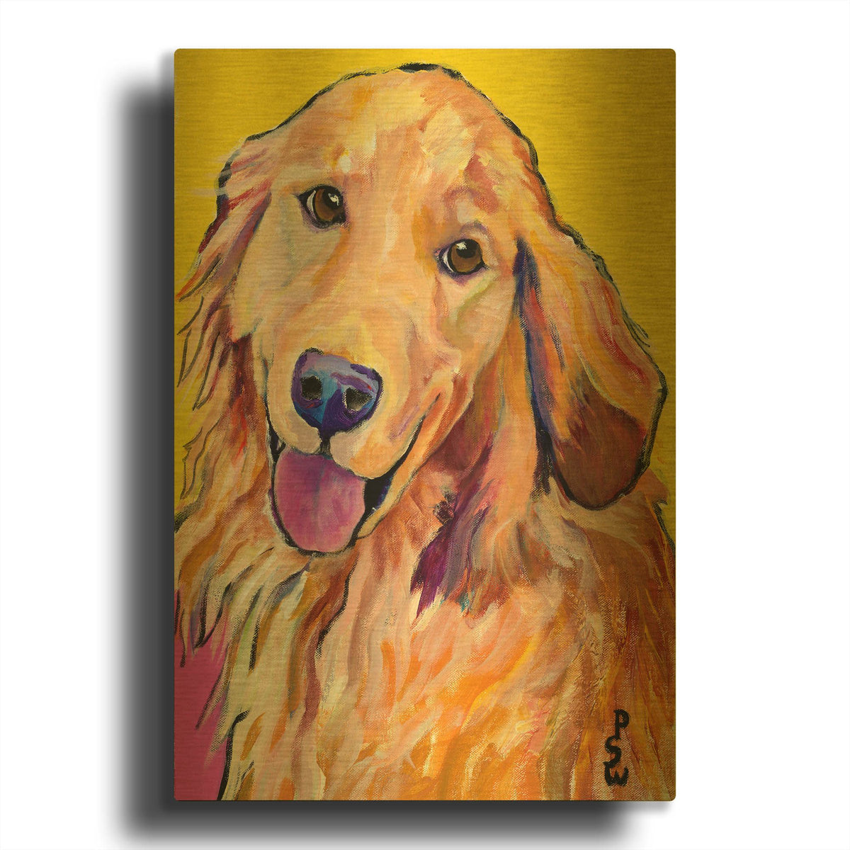 'Molly' By Pat Saunders-White Gold Metal Wall Art