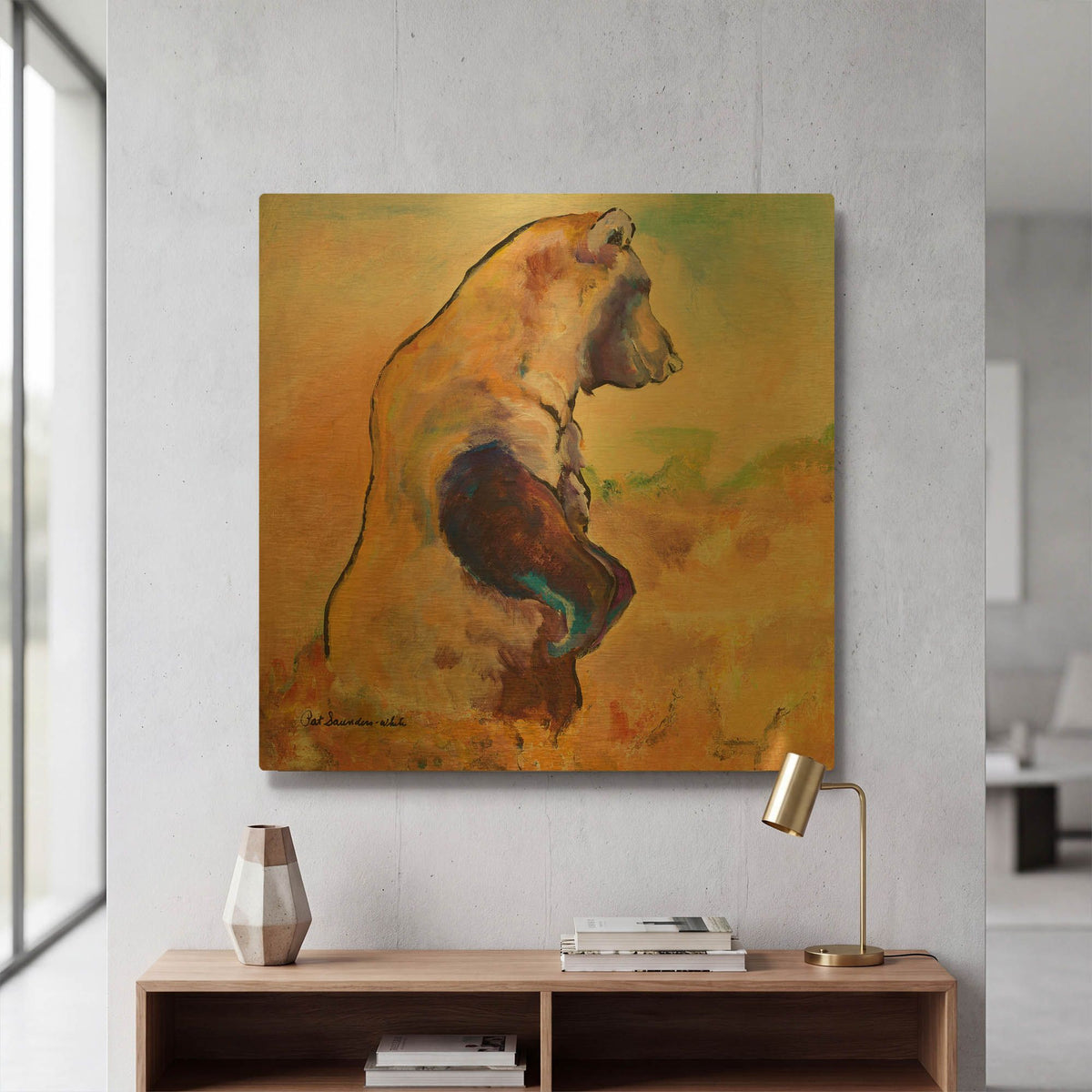 'Natural Power' By Pat Saunders-White Gold Metal Wall Art