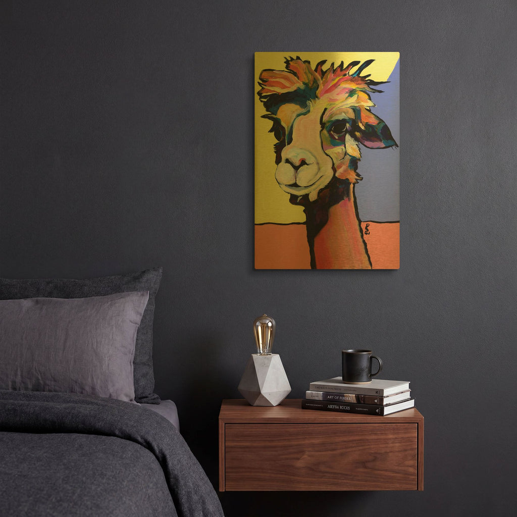 'Peaches' By Pat Saunders-White Gold Metal Wall Art