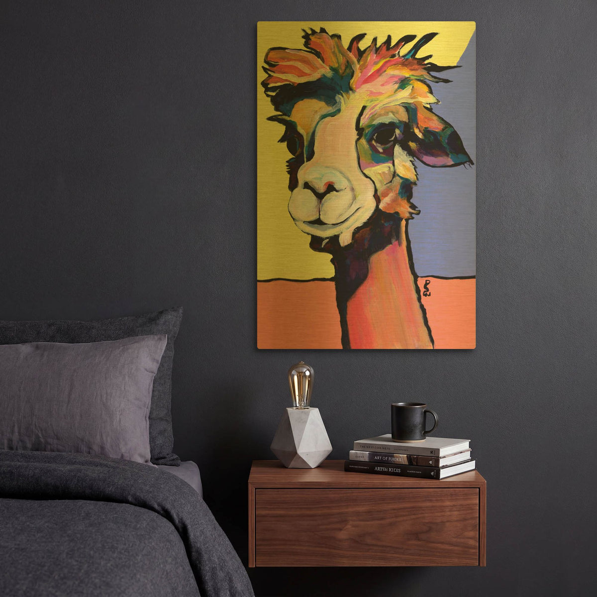 'Peaches' By Pat Saunders-White Gold Metal Wall Art