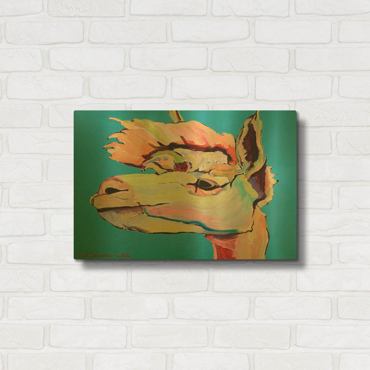 'Protecting The Flock' By Pat Saunders-White Gold Metal Wall Art
