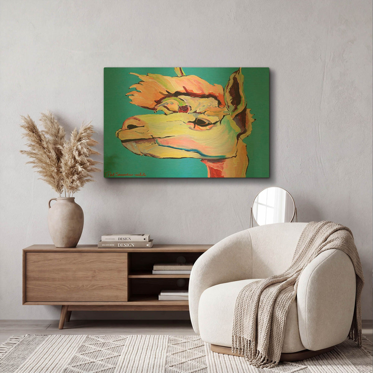 'Protecting The Flock' By Pat Saunders-White Gold Metal Wall Art