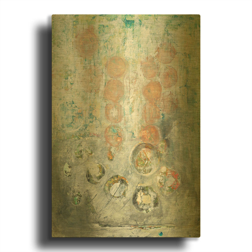 'Riverwalk' By Pat Saunders-White Gold Metal Wall Art