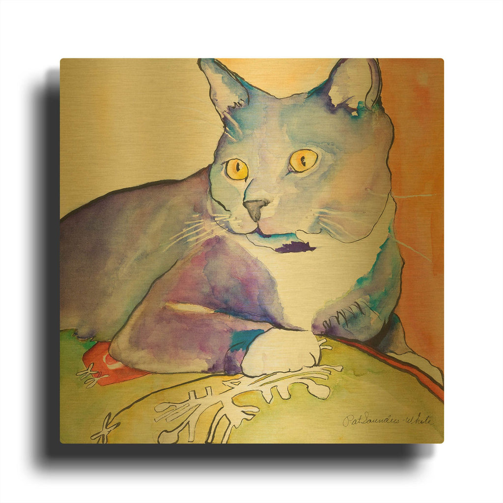 'Rocky' By Pat Saunders-White Gold Metal Wall Art