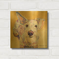 'Scooter' By Pat Saunders-White Gold Metal Wall Art