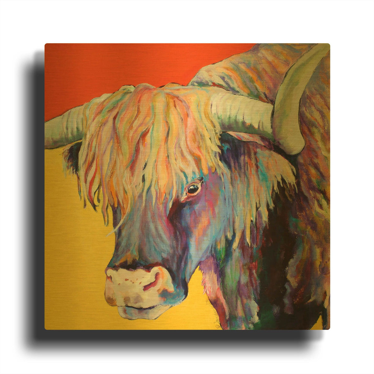 'Scotty' By Pat Saunders-White Gold Metal Wall Art
