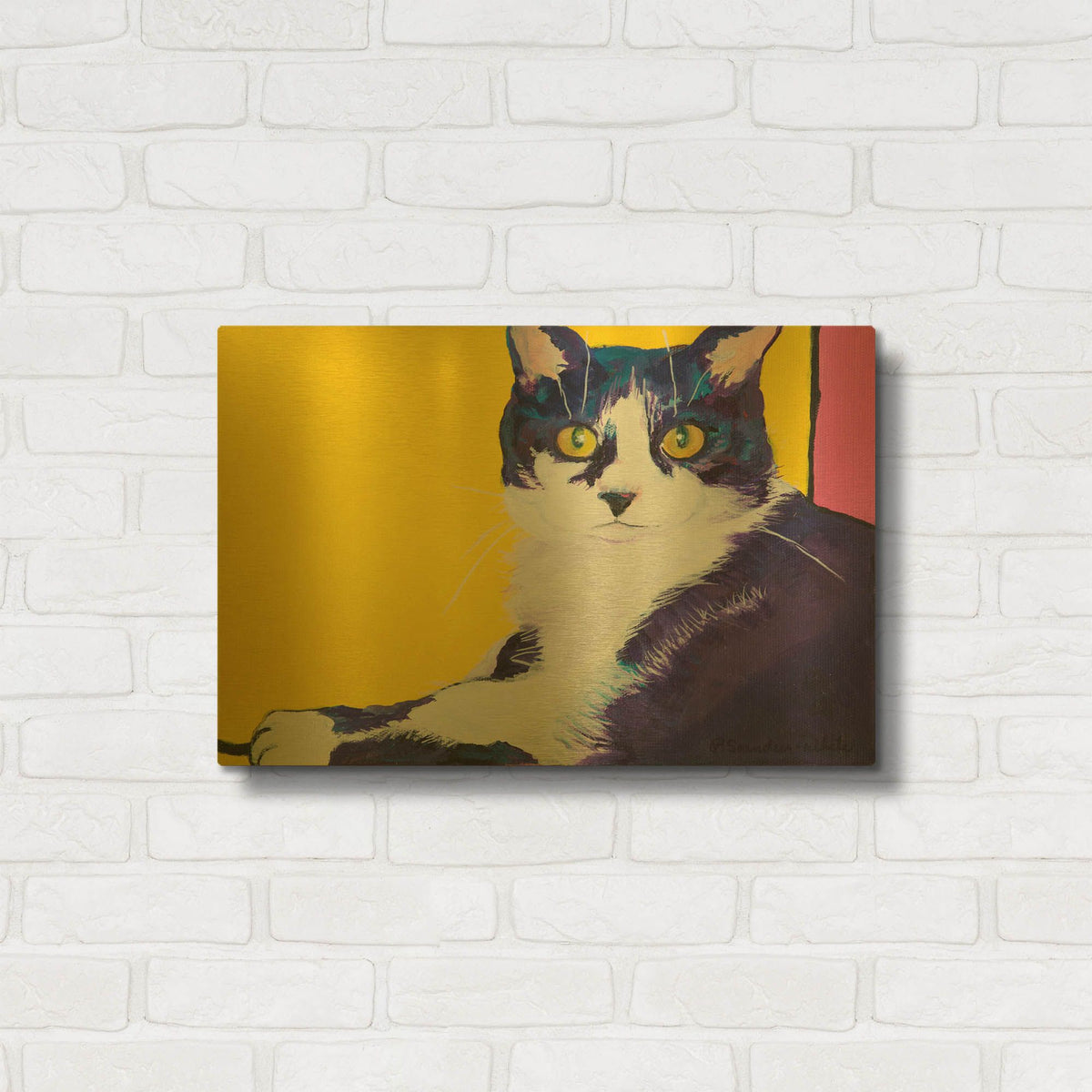 'Simon' By Pat Saunders-White Gold Metal Wall Art