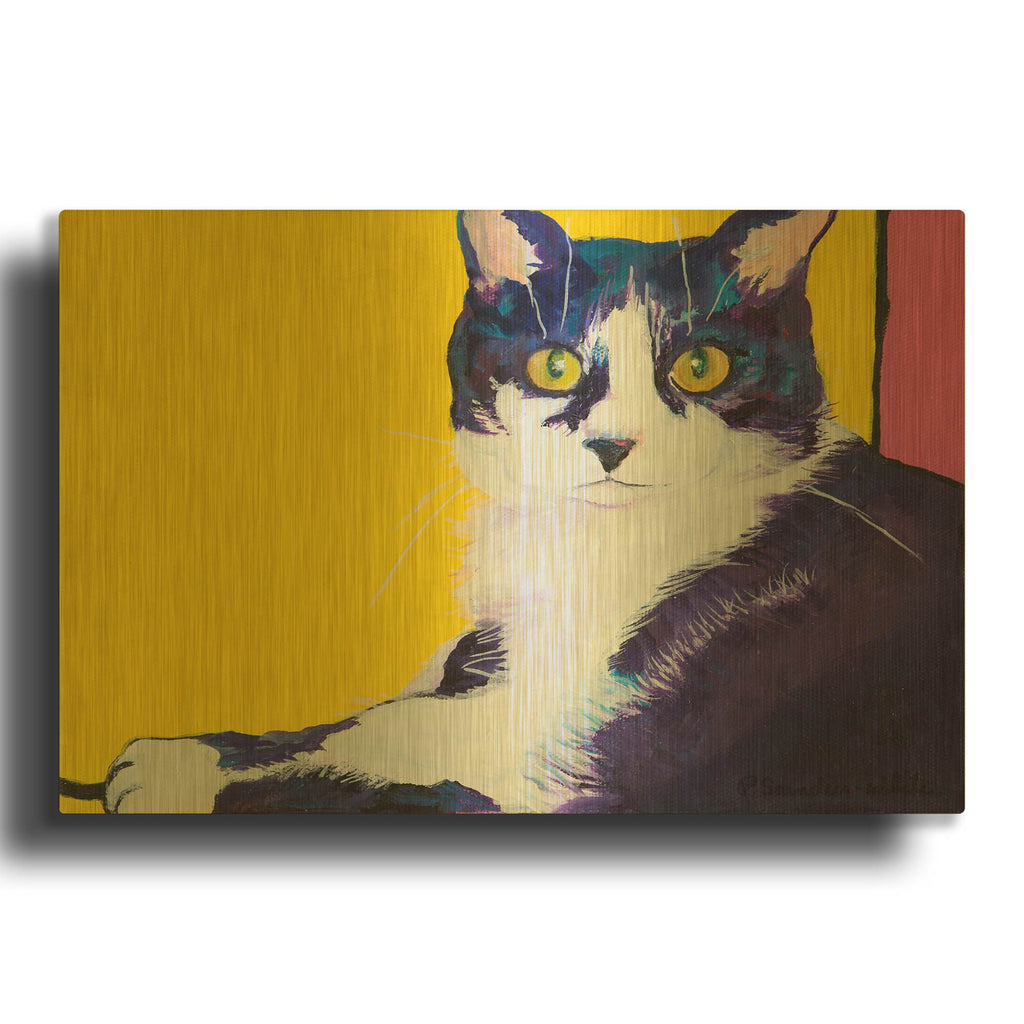 'Simon' By Pat Saunders-White Gold Metal Wall Art