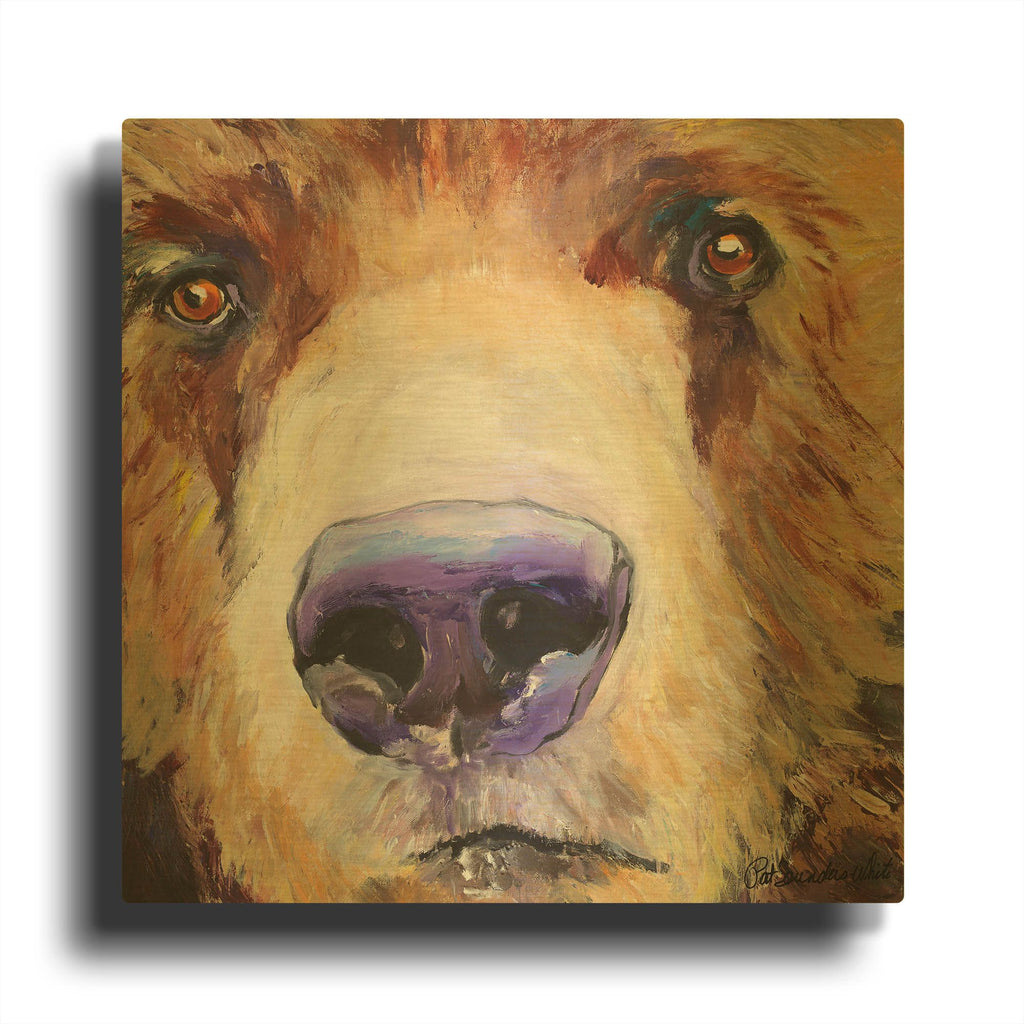 'Sniffer' By Pat Saunders-White Gold Metal Wall Art