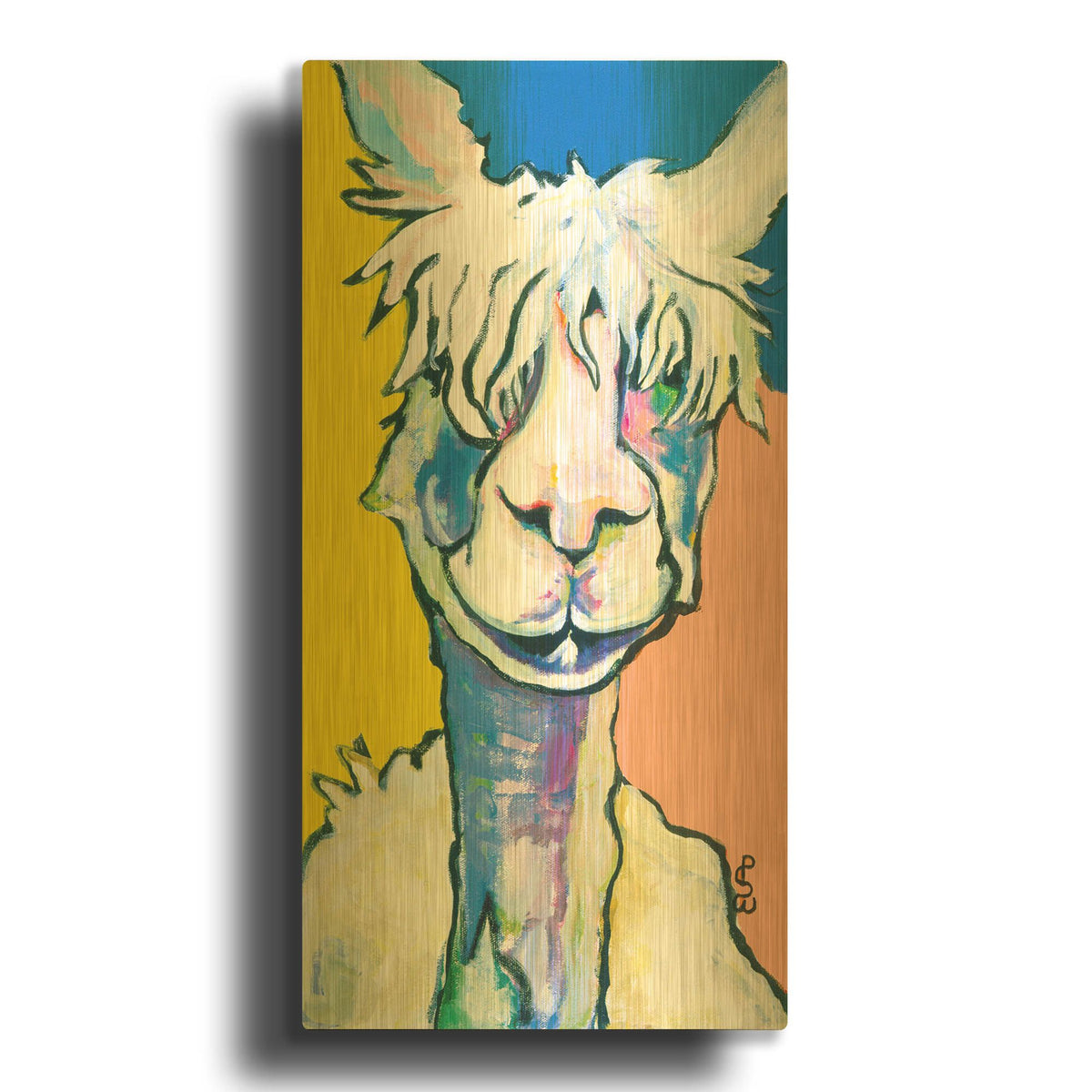 'Veronica' By Pat Saunders-White Gold Metal Wall Art