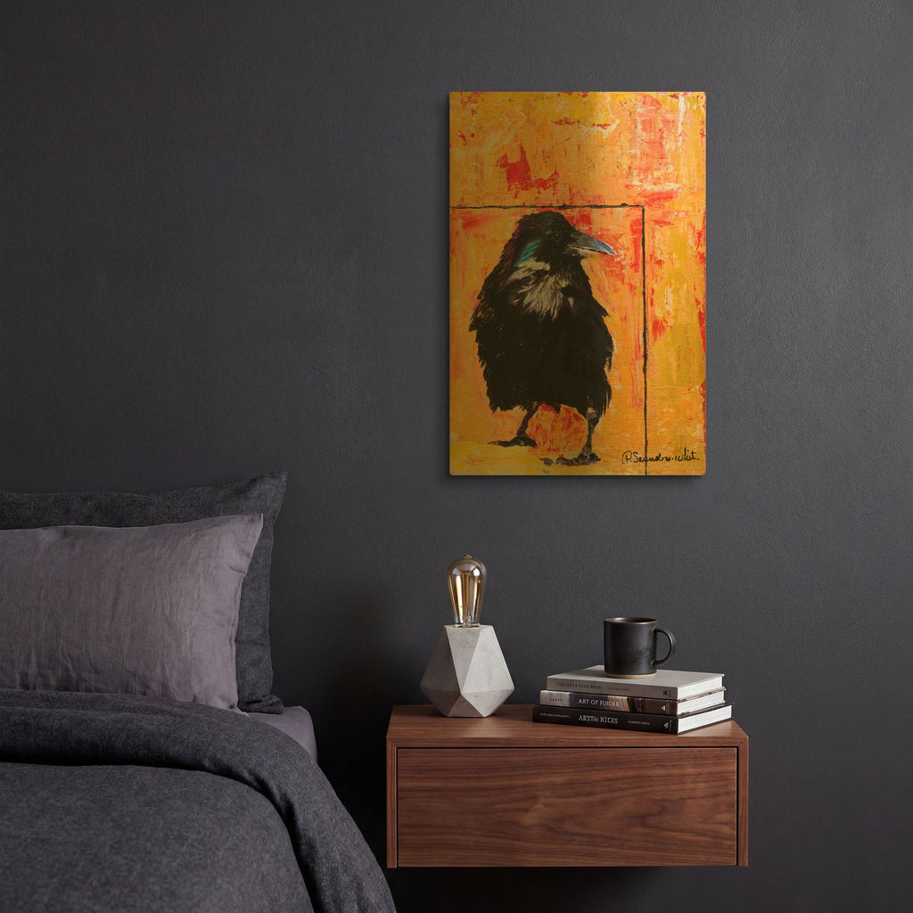 'Watch And Learn' By Pat Saunders-White Gold Metal Wall Art