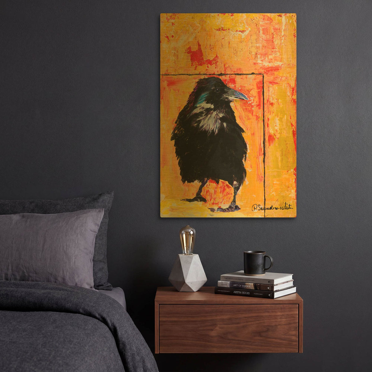 'Watch And Learn' By Pat Saunders-White Gold Metal Wall Art