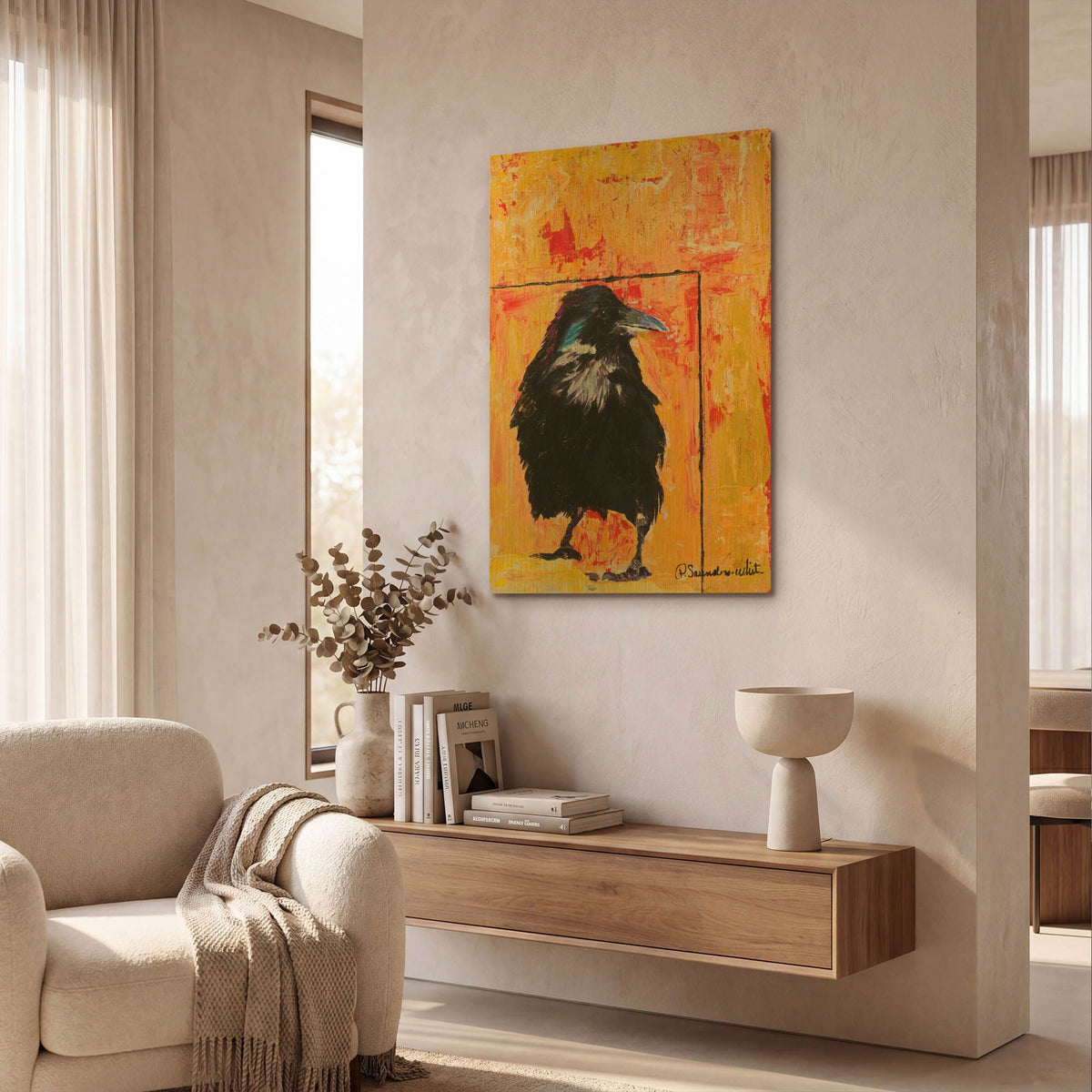 'Watch And Learn' By Pat Saunders-White Gold Metal Wall Art