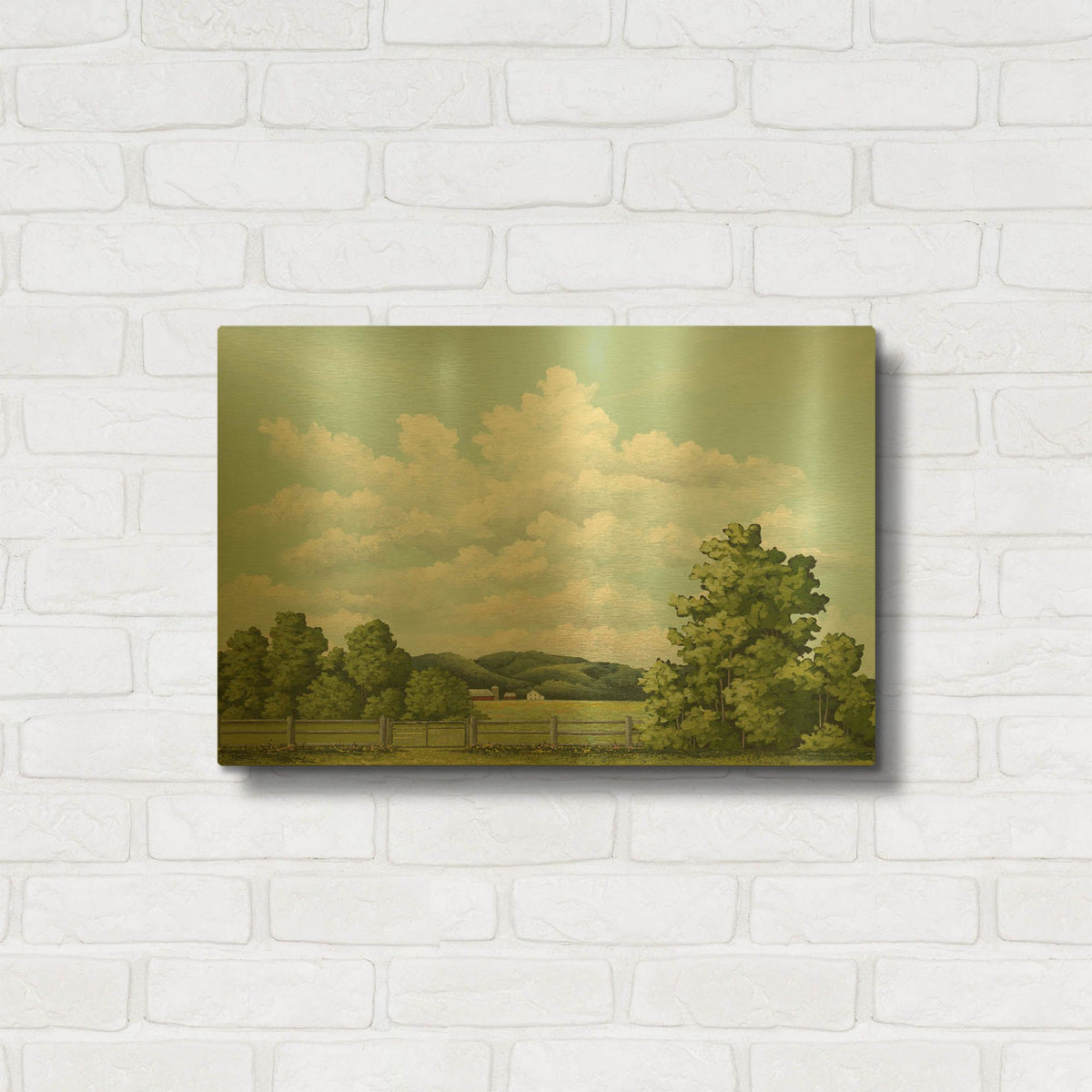 'Big Blue Sky' By Tanya Nyp Gold Metal Wall Art