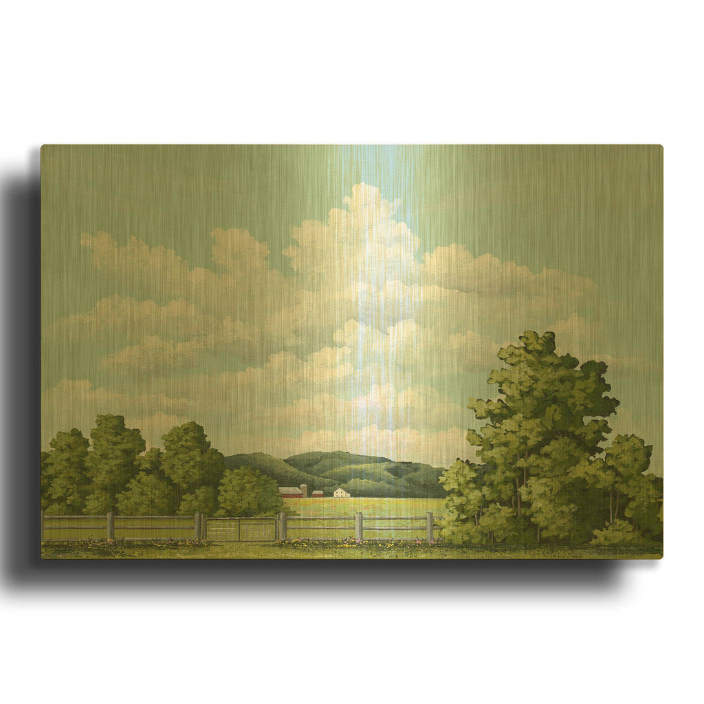 'Big Blue Sky' By Tanya Nyp Gold Metal Wall Art