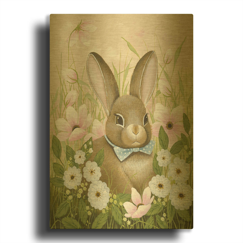 'Brown Eyes' By Tanya Nyp Gold Metal Wall Art