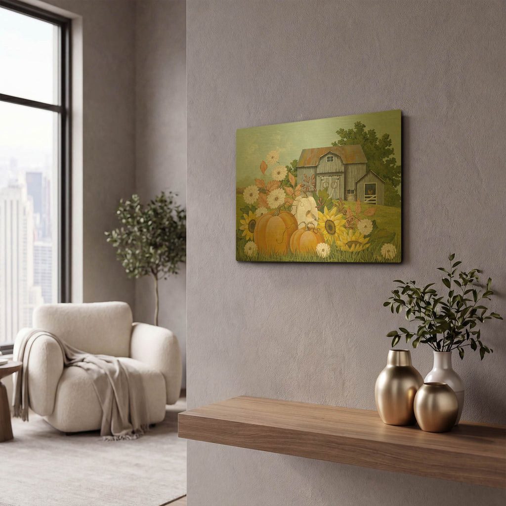 'Fall is in the Air' By Tanya Nyp Gold Metal Wall Art