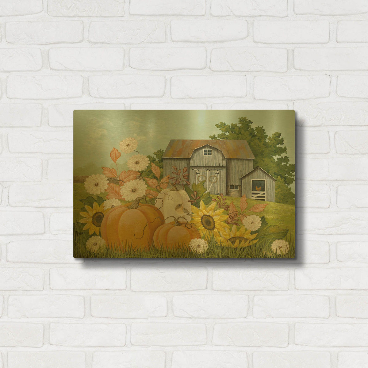 'Fall is in the Air' By Tanya Nyp Gold Metal Wall Art